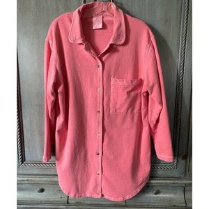 Hot pink/orange cotton beach cover-up/shirt